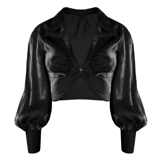 The Neve Single Button Rouched Bishop Shirt