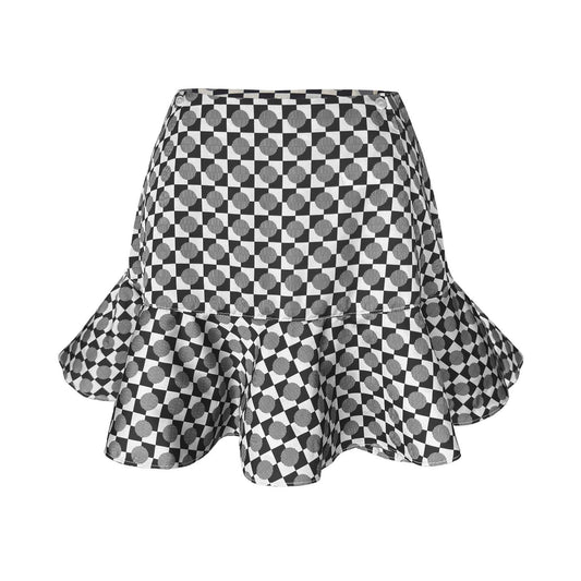 The Sigrid Flounce Wrap Mini Skirt