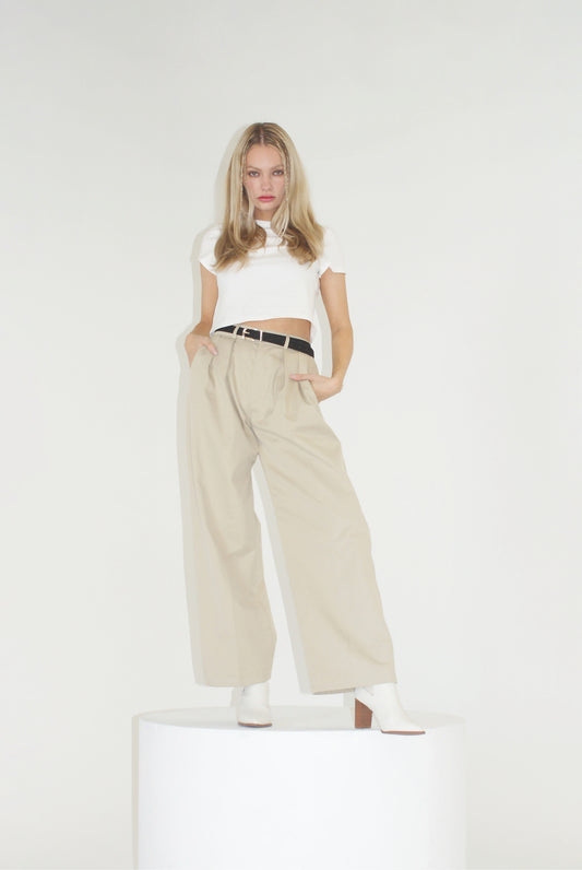 The Nalya High Waist Pleated Trouser