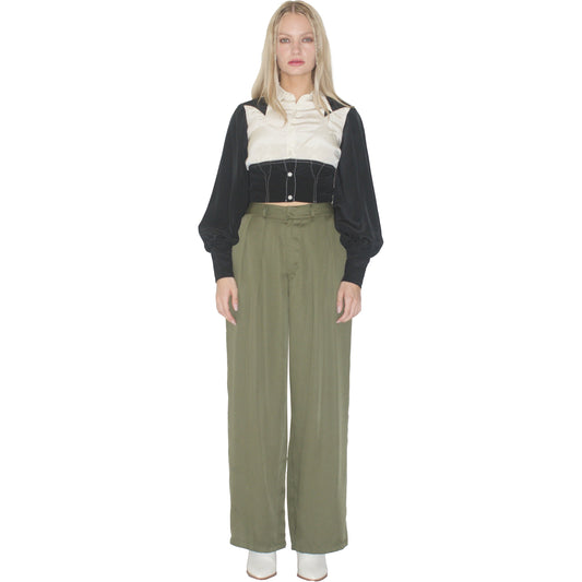 The Nalya High Waist Pleated Trouser