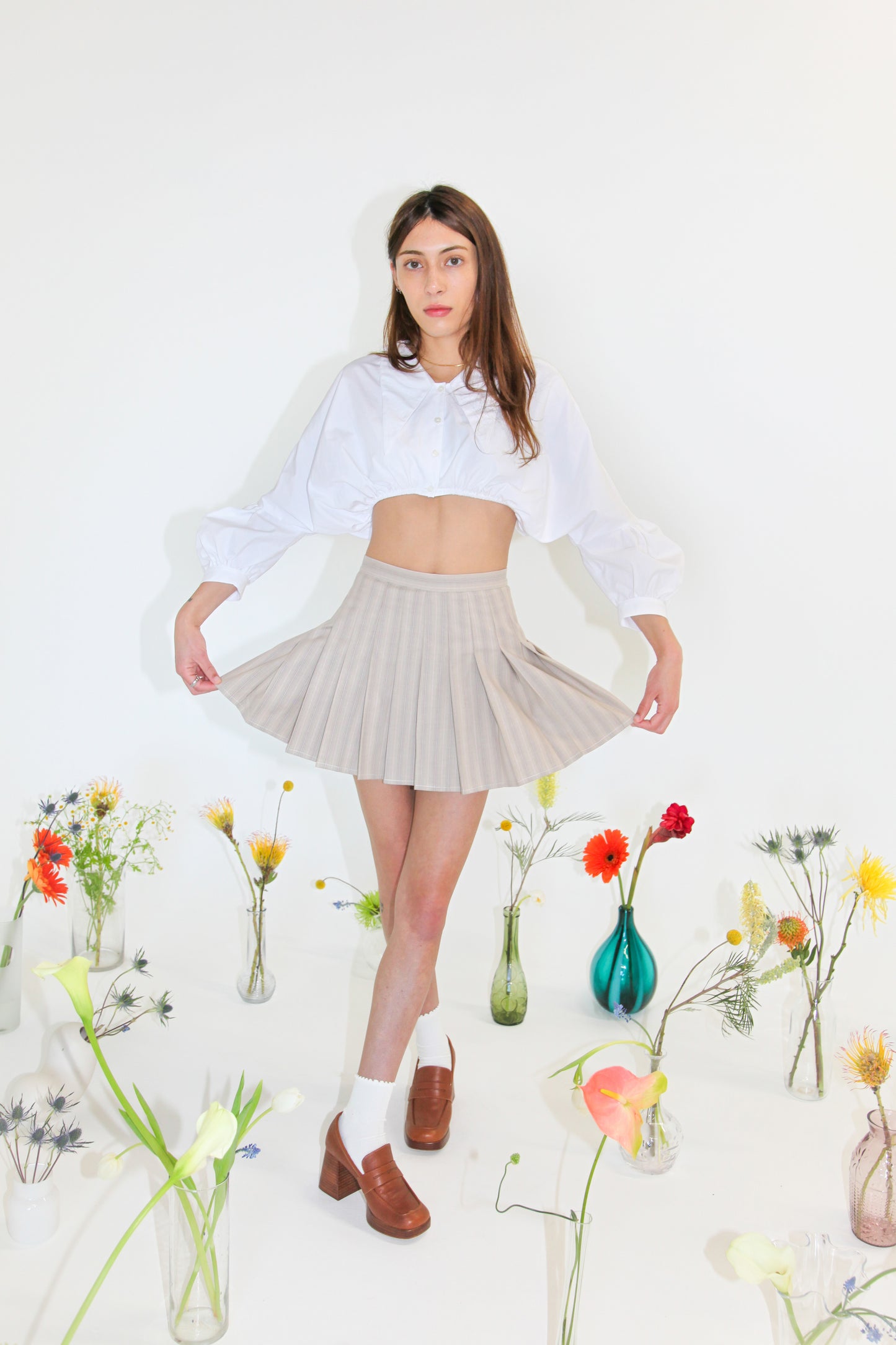 The Pippa Pleated Mini Skirt